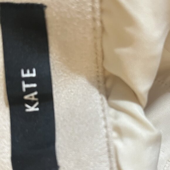 Ann Taylor Kate Ankle Trousers Pants Faux Suede Wide Leg Sz 12 NWT Cream - Picture 4 of 6